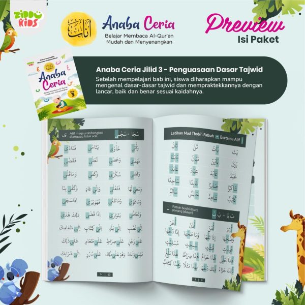 [PAKET] Anaba Ceria; Belajar Membaca Al-Quran Mudah dan Menyenangkan Anwar Ihsanuddin dan Mulyanto Abdullah Khair Ziddu Kids Buku Anak Full Color, foto 8
