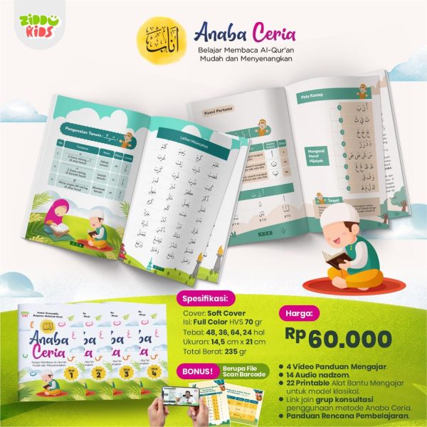 [PAKET] Anaba Ceria; Belajar Membaca Al-Quran Mudah dan Menyenangkan Anwar Ihsanuddin dan Mulyanto Abdullah Khair Ziddu Kids Buku Anak Full Color, foto 5