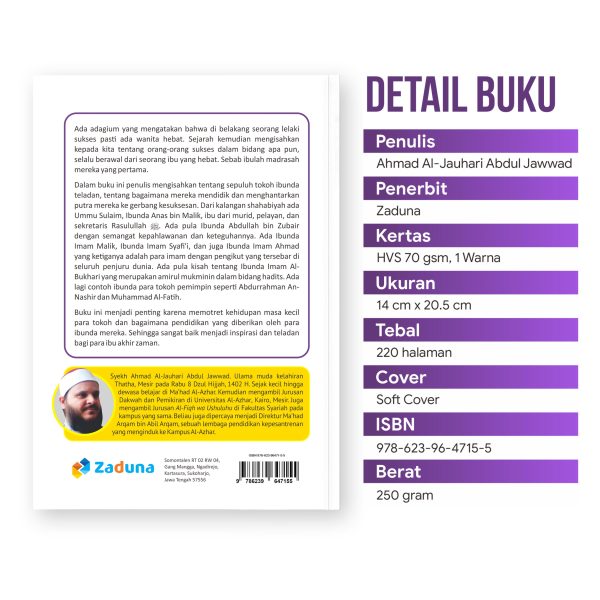 Buku Healing Parenting untuk Para Ibu - Ibunda Para Pengubah Wajah Dunia, Kisah Teladan Ibunda Kebanggaan Pendidikan Islam - Ahmad Al-Jauhari Abdul Jawwad Soft Cover Edisi Reguler, foto 2