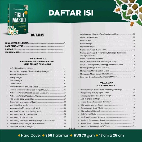 Buku Fikih Masjid; Sejarah, Hukum dan Adab Dalam Masjid - Penerbit Taujih Al-Qur'An Quran, foto 5