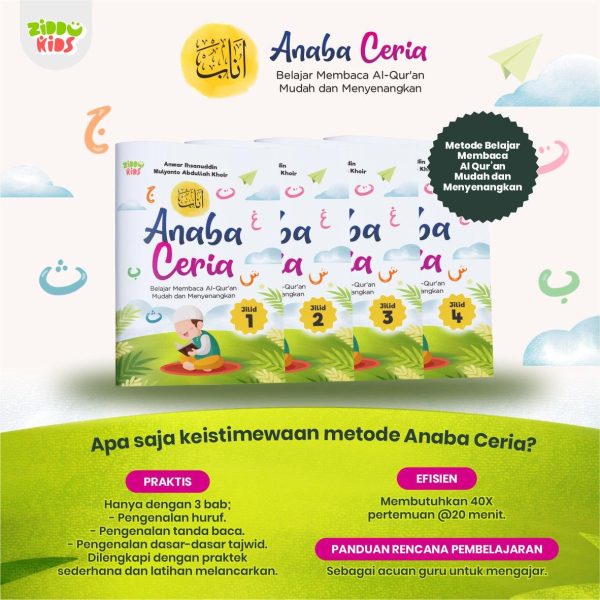 [PAKET] Anaba Ceria; Belajar Membaca Al-Quran Mudah dan Menyenangkan Anwar Ihsanuddin dan Mulyanto Abdullah Khair Ziddu Kids Buku Anak Full Color, foto 2
