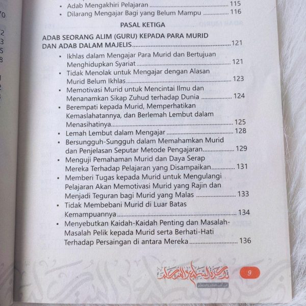 Buku Adab di Atas Ilmu - Adab Sebelum Ilmu - Adab Fondasi Ilmu - Ibnu Jama'ah - Edisi Reguler Quran - Penerbit Taujih - Soft Cover - 352 Halaman Mushaf, foto 7