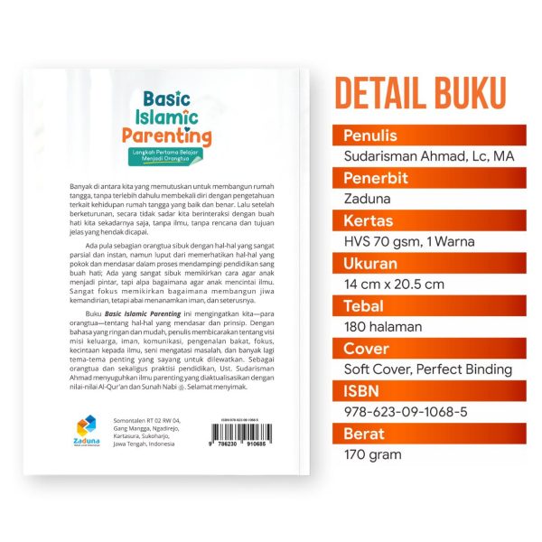 Buku Parenting Islam Basic Islamic Parenting - Ust Sudarisman Ahmad - Soft Cover Edisi Reguler, foto 2