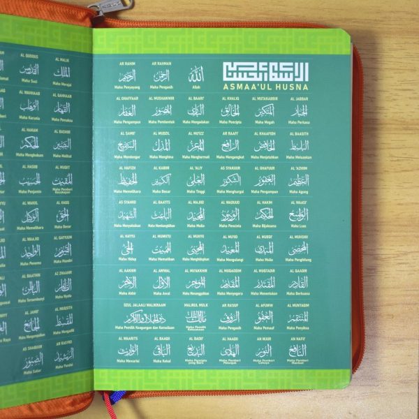Mushaf Al-Quran Jaket Resleting A5 Tajwid Warna Terjemah Asbabun Nuzul Rasm Utsmani Tashih Depag RI, foto 3